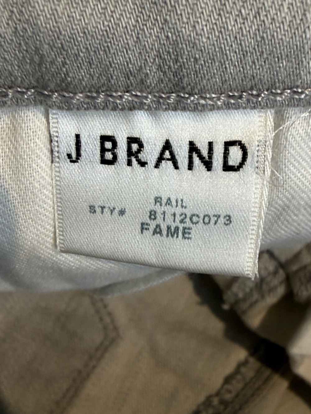J Brand Mid Rise Rail Grey and White Tie-Dye Distressed Skinny Jeans - Picture 8 of 9